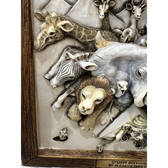 Harmony Kingdom Storm Brewing Noah’s Ark Picturesque 3-D Tile 1999 Retired - Picture 4 of 5